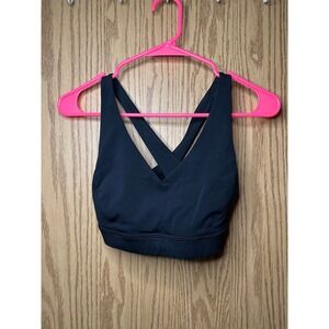 Lululemon Envital Bra Medium Support, B/C Cup Black Cross Back Size 4